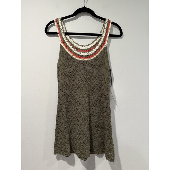 Skyes The Limit Crochet Dress Womens Small Cover Up Boho Travel Vacation Resort - Picture 1 of 5
